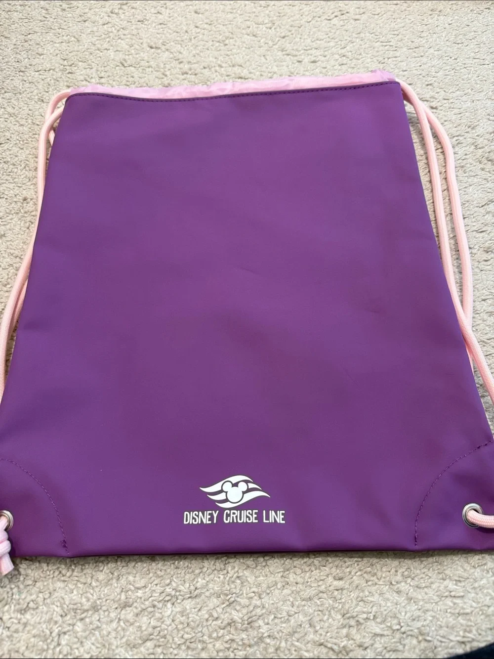 Minnie Mouse Pink & Purple Drawstring Bag matching pouch